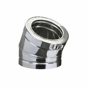 Coude de raccordement Poujoulat 30° EC 30-100 TI Inox Non Peint