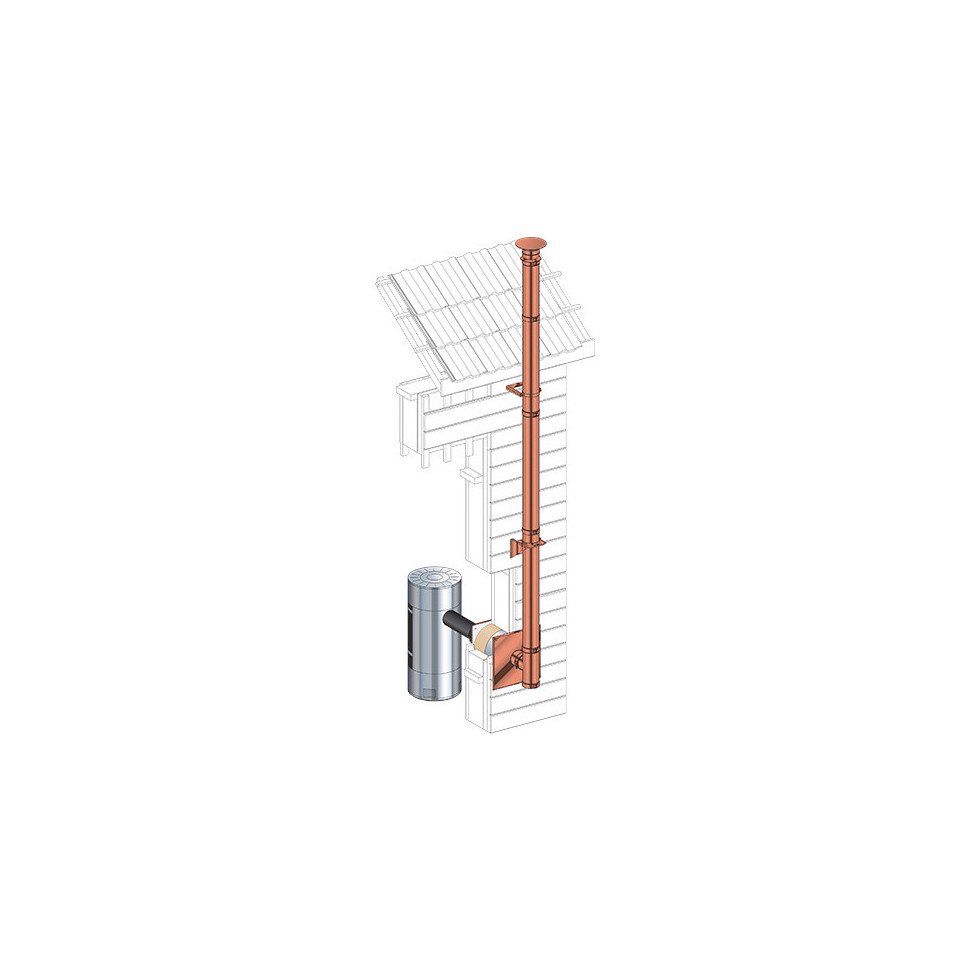 TE ISOLE  90° Pour conduit de raccordement  0:180 ZI