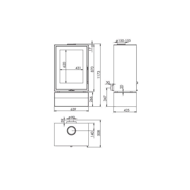 Poêle à bois SEQUOIA STORE 8,7KW