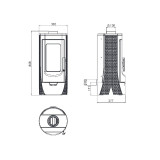 Poêle à bois TARA 6KW en fonte