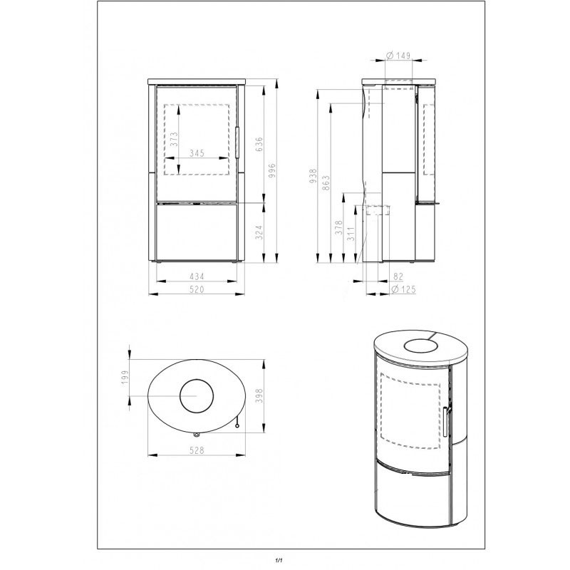 Poêle à bois LAREDO 4KW