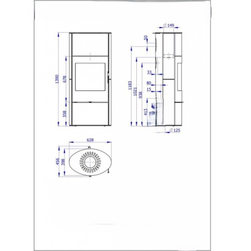 Poêle à bois OVALIS G à accumulation 6KW