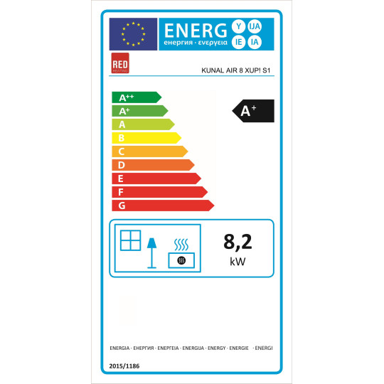 Poêle à granulés Kunal Air 8 XUP de 8 KW