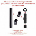 Kit pour poêles à bois simple paroi émaillé noir