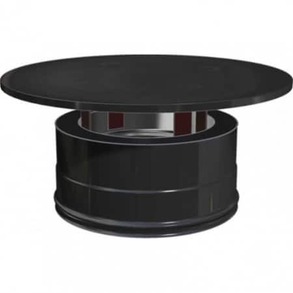 CHAPEAU SIMPLE Ø100 INOX NOIR